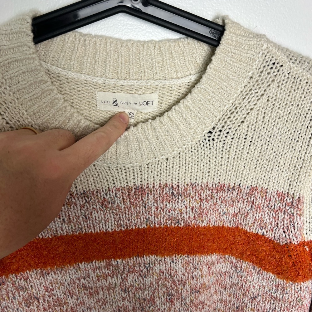 Woman’s Lou & Grey LOFT Striped Knit Sweater XS Cozy‎ - Picture 4 of 5